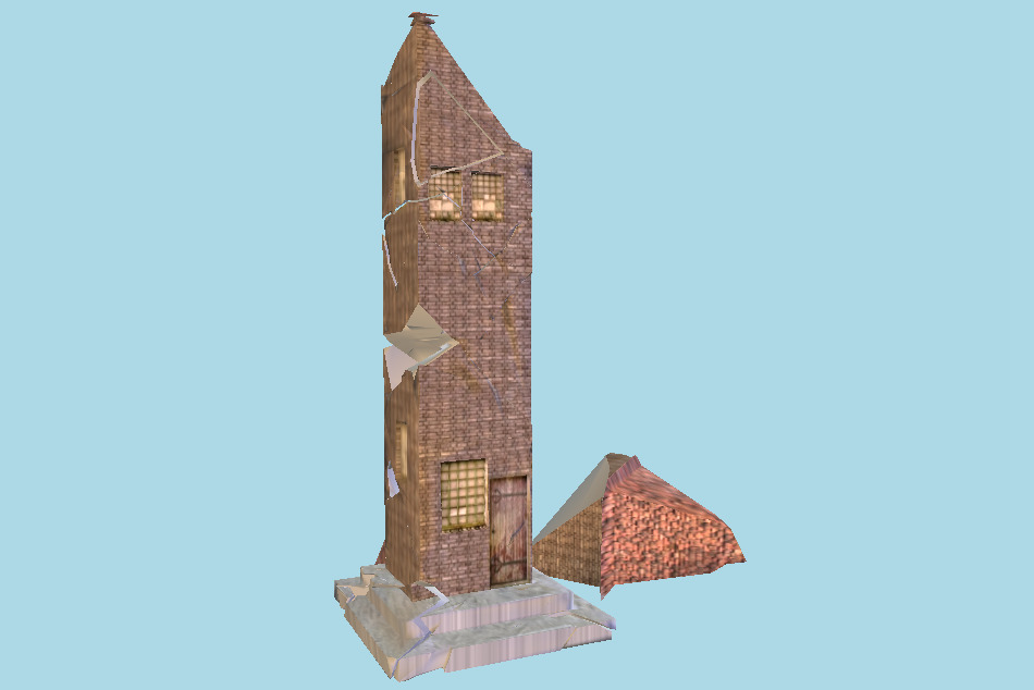 Tower Destroyed 3d model